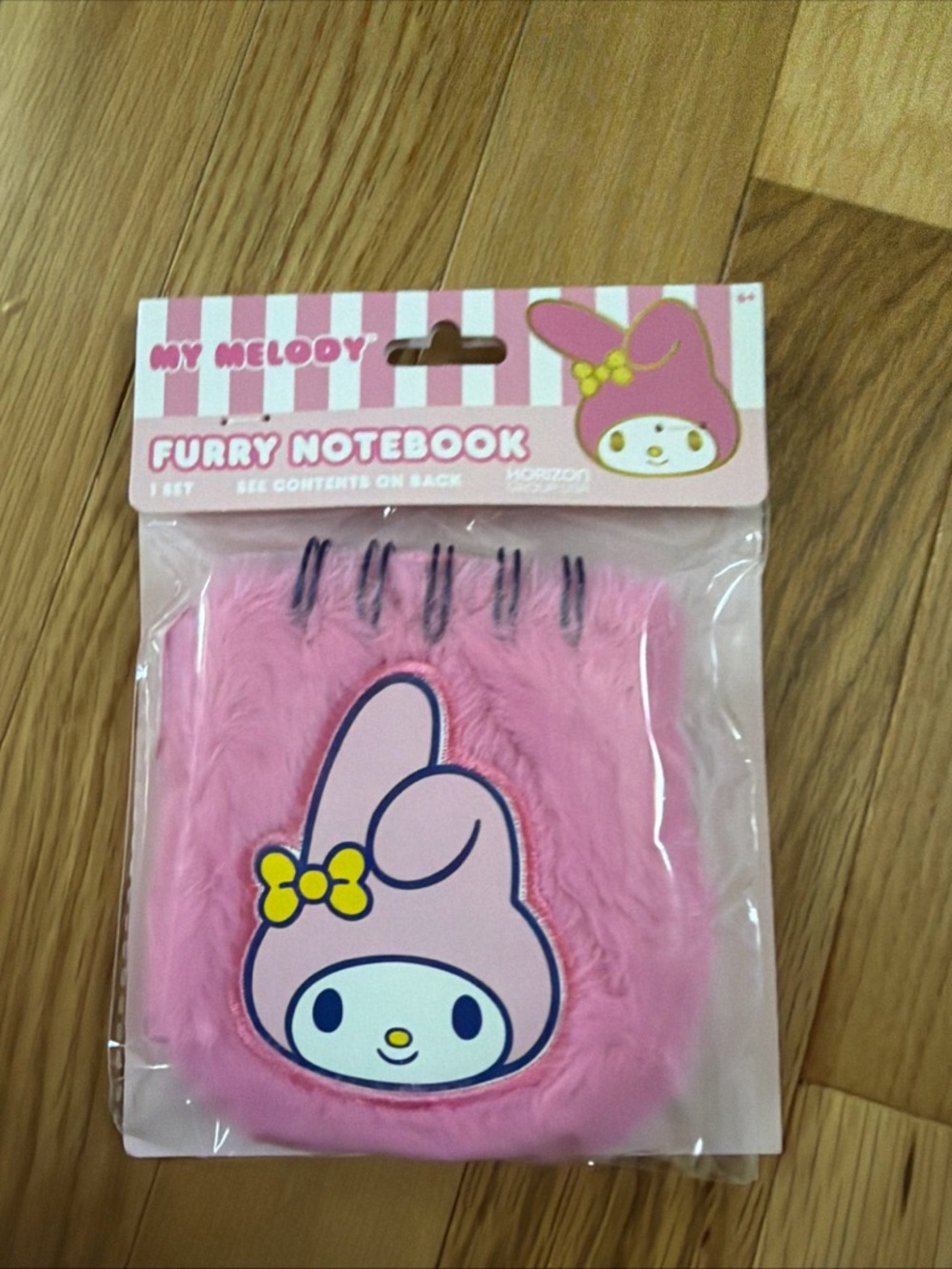 My Melody Pink Furry Spiral Notebook